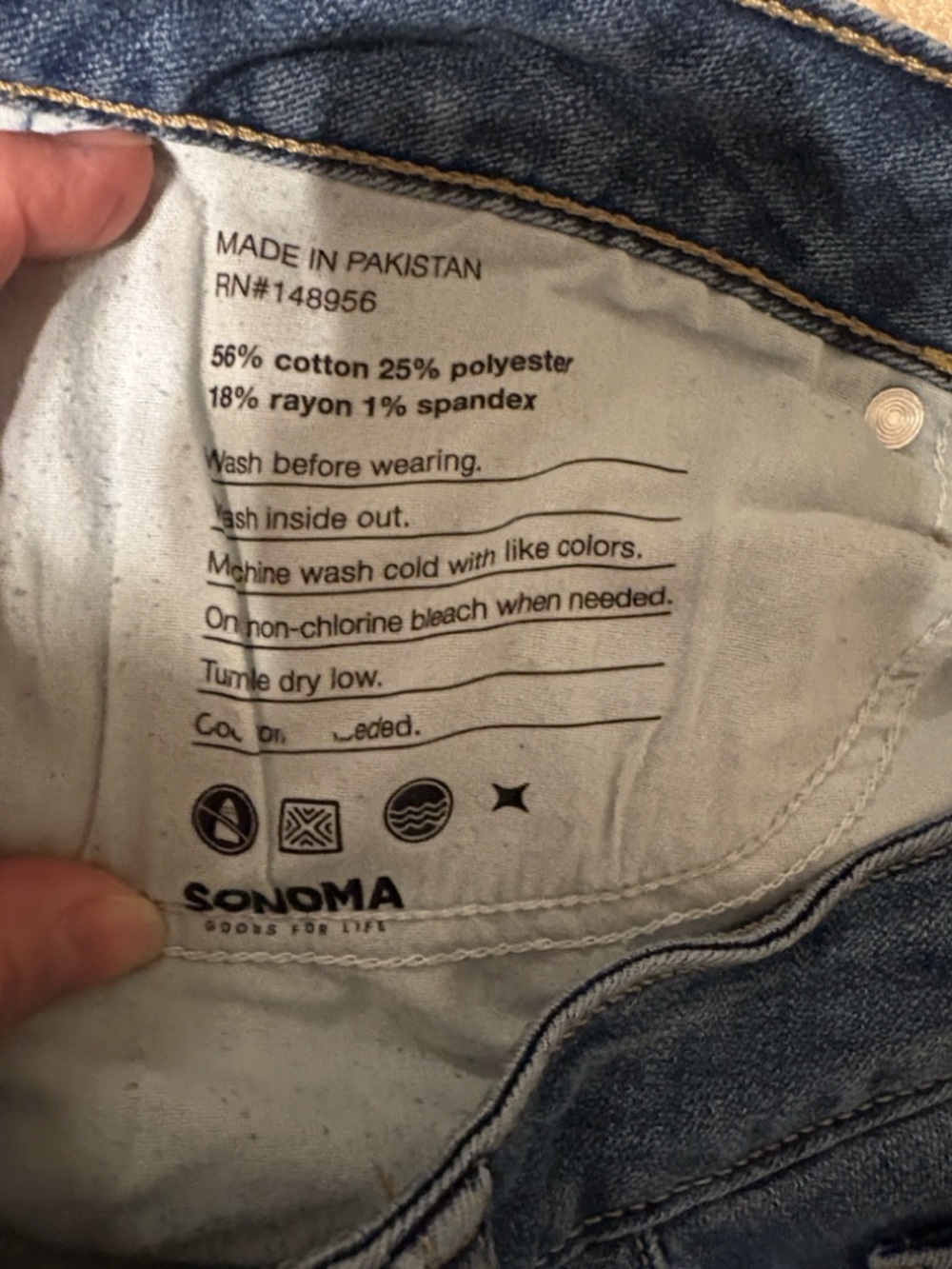 Sonoma Blue Straight Leg Jeans Size 10 Short - Picture 5 of 5